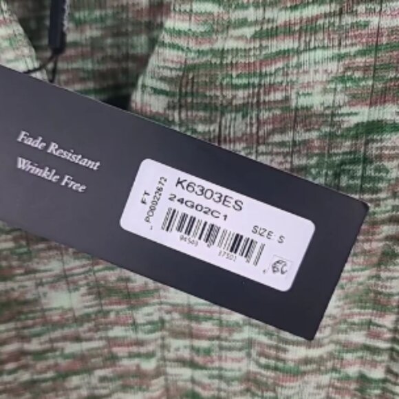 NEW Misook Mini Fit & Flare Green Dress V-neck Pleated Knit Size S MSRP $348 NWT - Picture 6 of 6